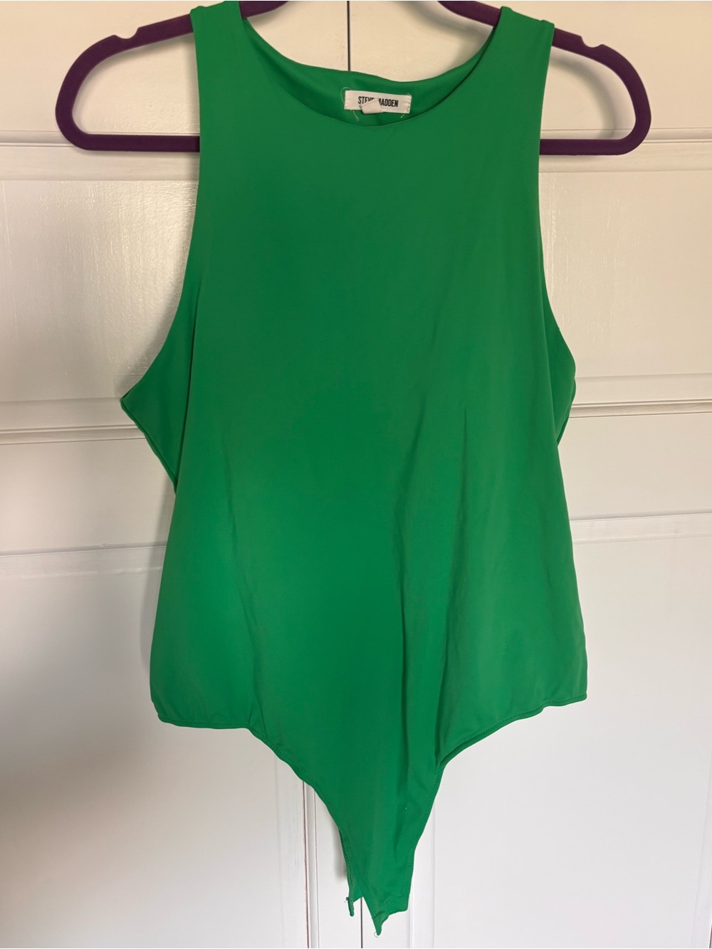 Steve Madden Green Sleeveless Bodysuit